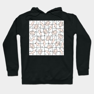 Funky Fresh Tropical Graphic 80's Memphis Grid Design Hoodie